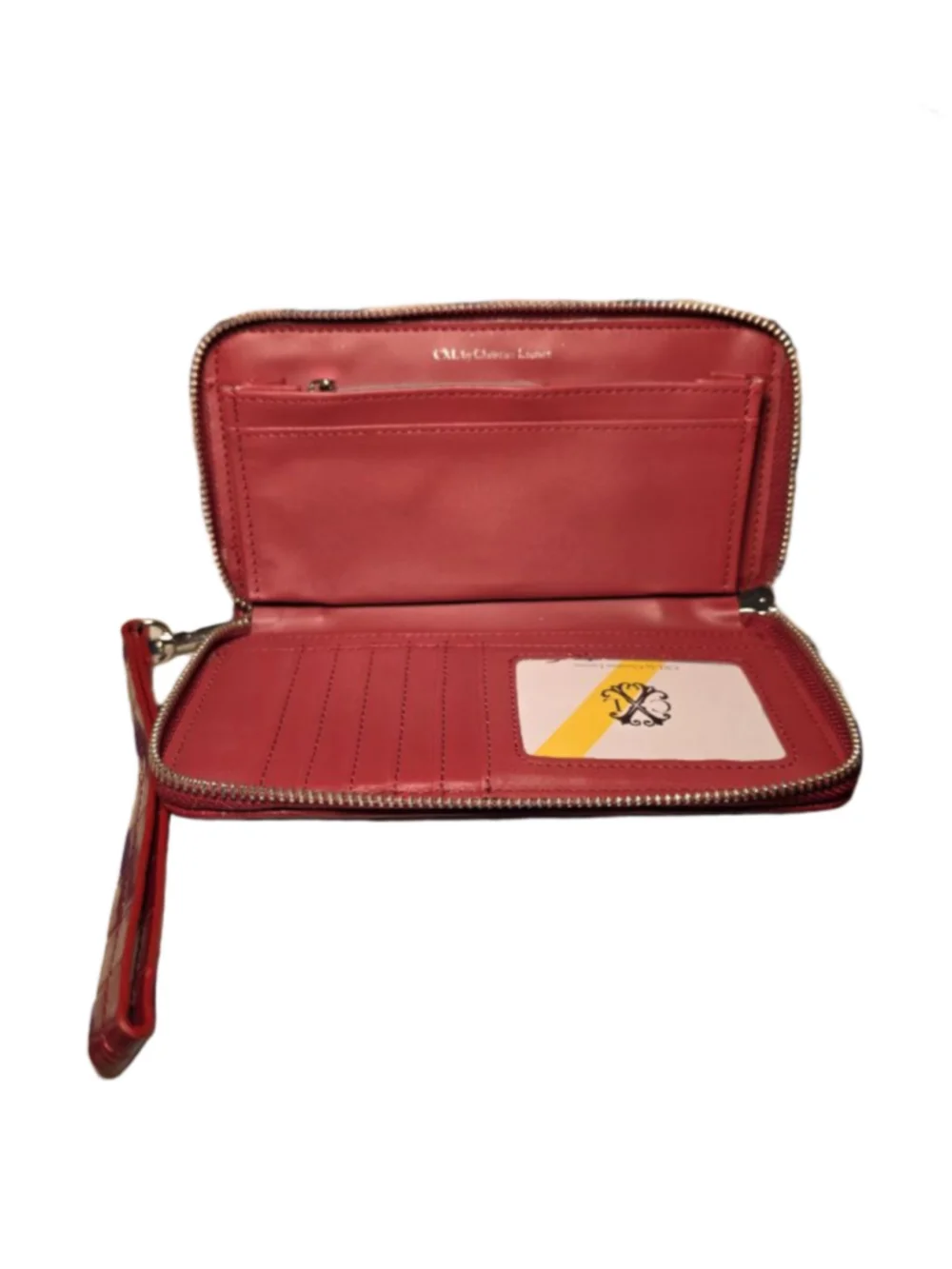 CXL by Christian Lacroix Red Croc Embossed Wallet One Size - Picture 4 of 5